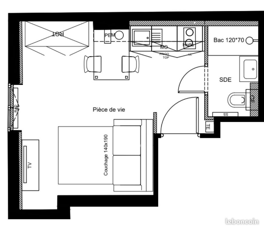Appartement 1 pièce 20 m² · à Oullins-Pierre-Bénite · 20 m² · 90 000 €