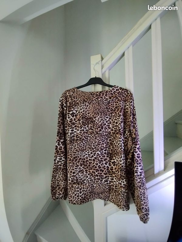 Blouse femme élégante taille XL imprimé léopard (image 4)