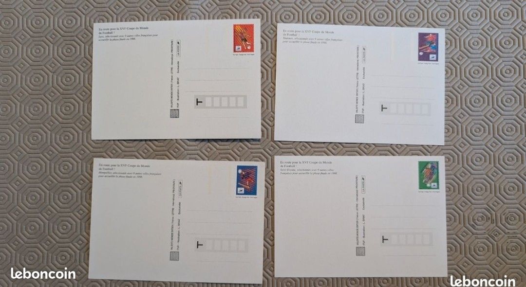 5 GRANDES CARTES postales coupe du monde 98 football EUR 5,90 - PicClick FR