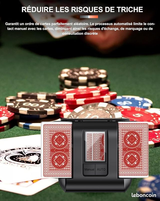 Mélangeur Cartes électronique Blanc, 2000 MAh, Rapide/silencieux, Pour UNO, Poker, Skyjo, Skip Bo. - Jeux - Jouets