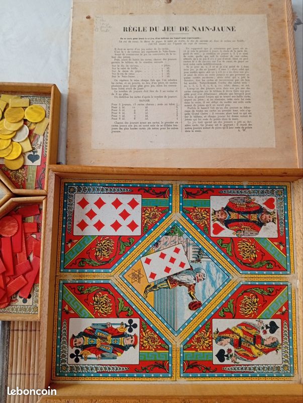 Jeu De Société Ancien Le Nain Jaune En Bois - Occasion - Marque S.C - Vintage