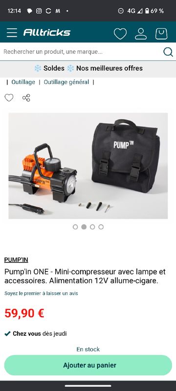 Pump'in TWIN - Mini-compresseur portable 12V