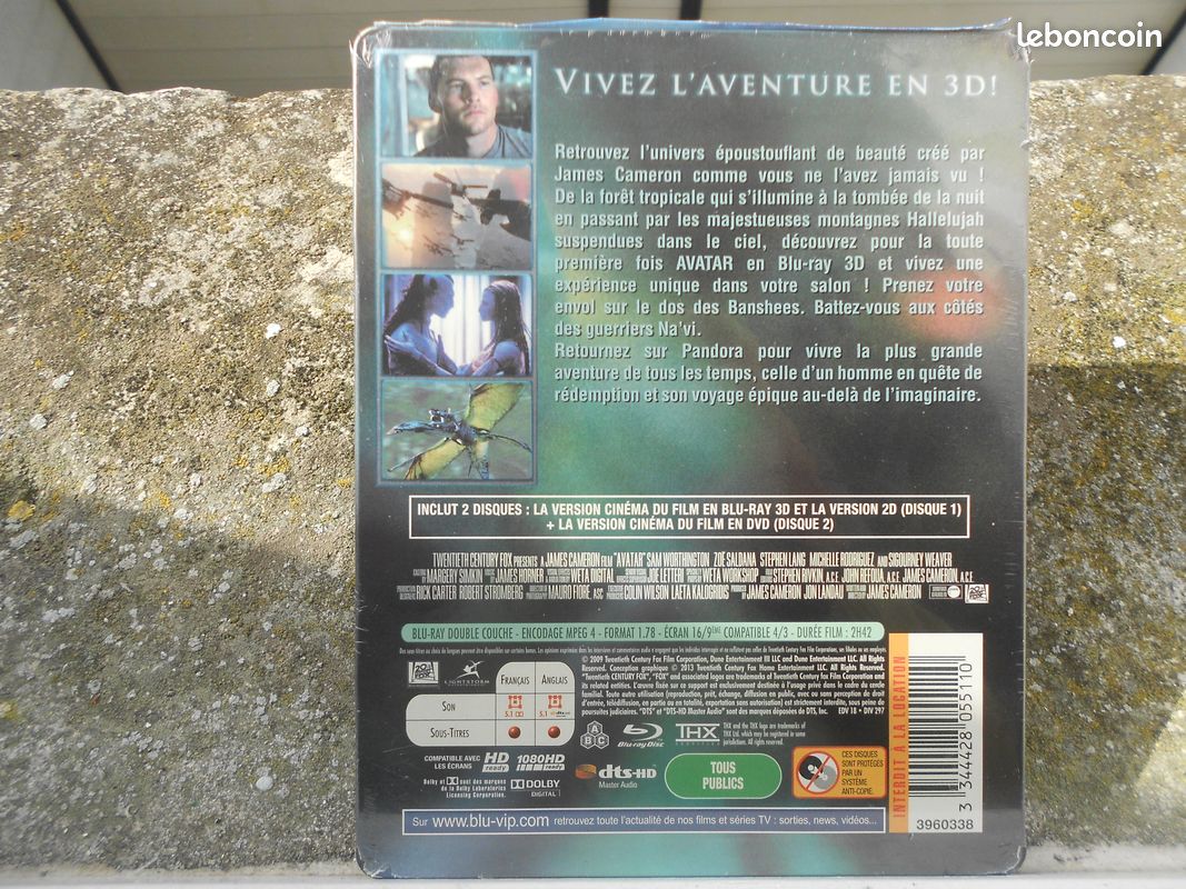 Avatar bluray +bluray 3d+dvd steelbook neuf (image 2)