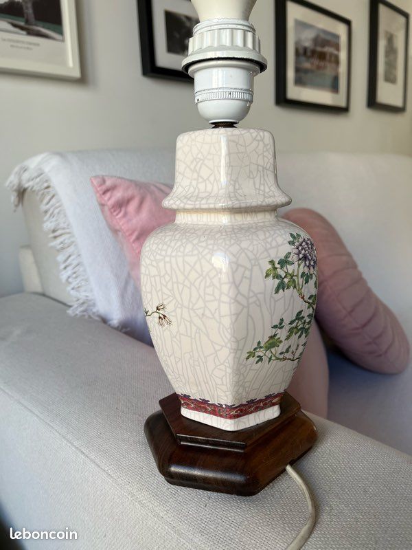 PIED DE LAMPE De Chevet Decor Coq En Porcelaine De Couleuvre ( Allier 03 Fr) EUR 38,00 - FR