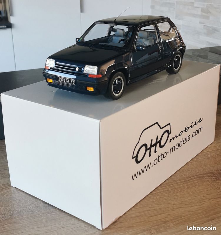 Renault 5 GT Turbo Alain Oreille 1/12 - Otto Ottomobile - Miniature Bleue Neuve