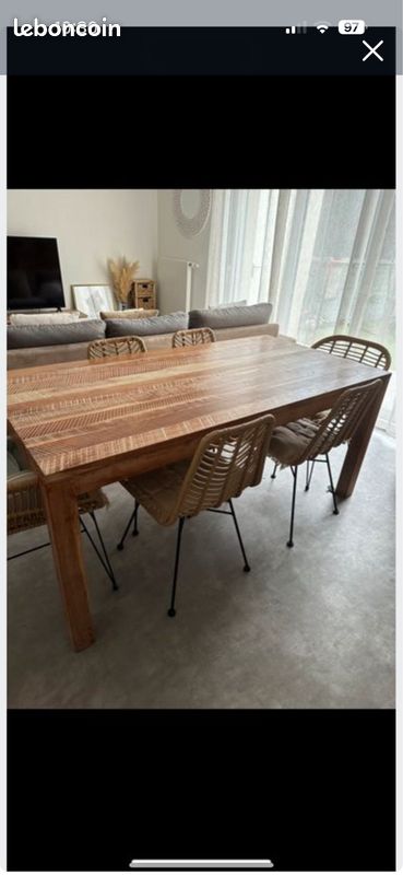 Table en bois massif maison du monde (image 1)