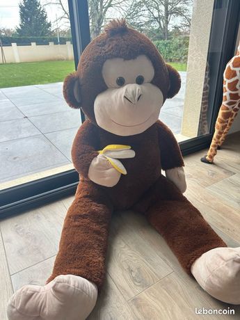 Générique Peluche Singe - Doudou Coussin Mignon,Animal en Peluche Mignon pour Déco Chambre, Salon et Anniversaire de Noël - Cadeau Enfant