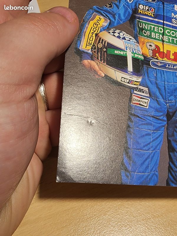 Photo Signée JJ Lehto – F1 – Benetton – Années 90 – Autographe Sport Auto