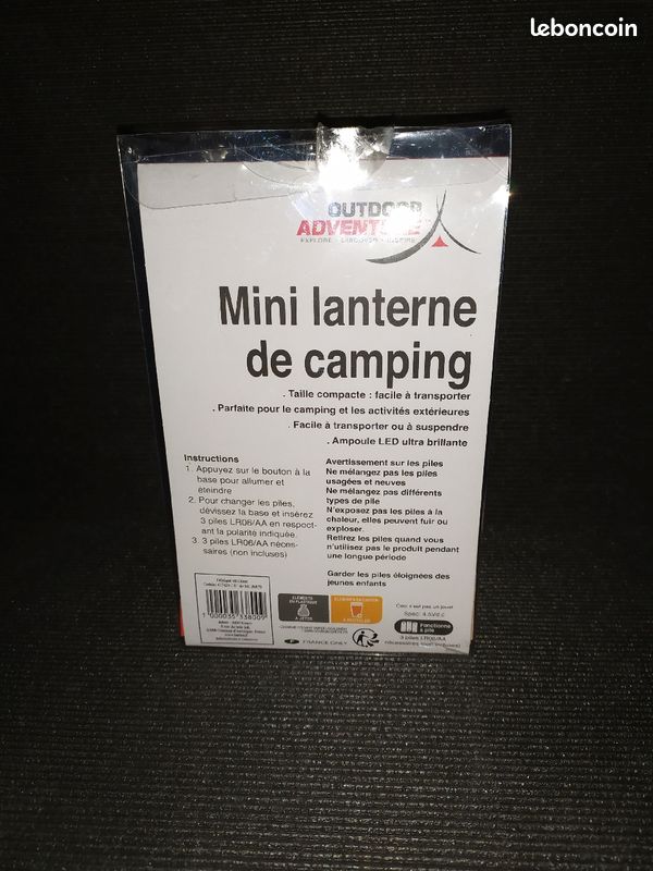 Mini lanterne Camping outdoor adventure neuf (image 2)