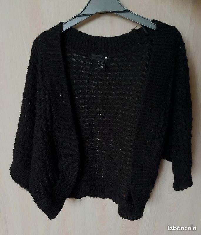 Gilet en maille noir (image 2)
