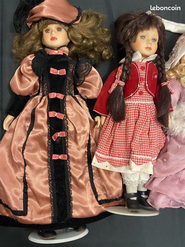 Poupée Ancienne Tête Porcelaine 50 Cm - Jouet De Collection