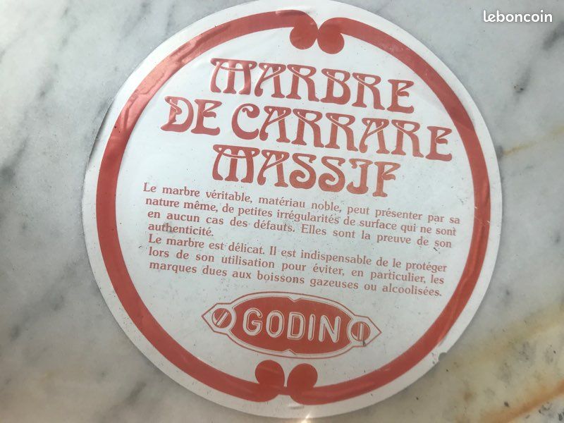 Table en marbre de Carrare massif Godin très bel été (image 2)
