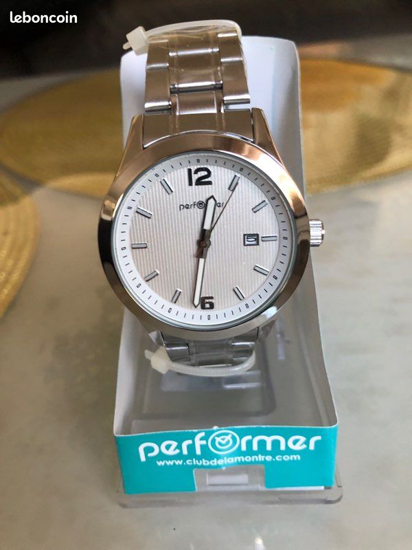 Montre Classique Performer homme Bracelet Argenté Cadran gris neuve dans emballag (image 2)