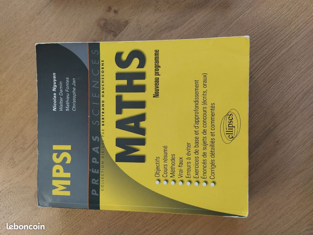 Livre PRÉPA MATHS MPSI CPGE (image 1)