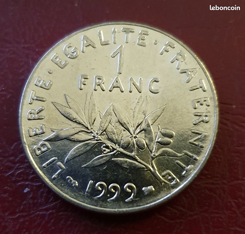 Pièce ancienne française de 1 francs Semeuse de 1999 (image 1)