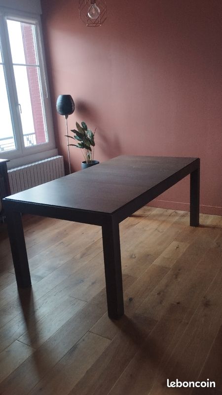 Table en bois grise extensible de la marque Habitat modèle Drio (image 1)