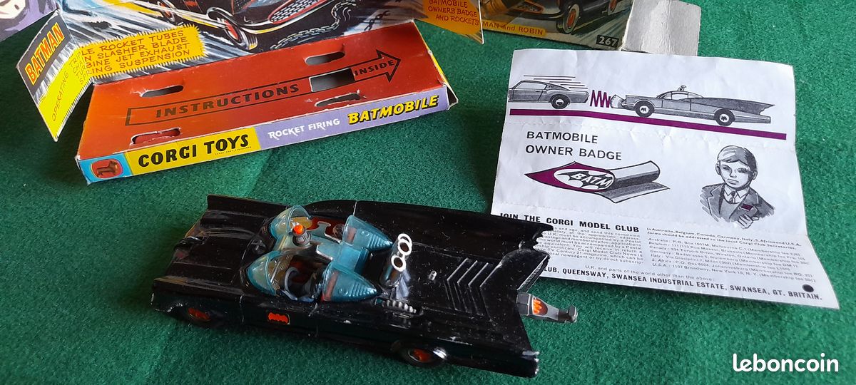 Batmobile Corgi N°267 Première Version 1967 - 1/36e - état Correct Pour Collection