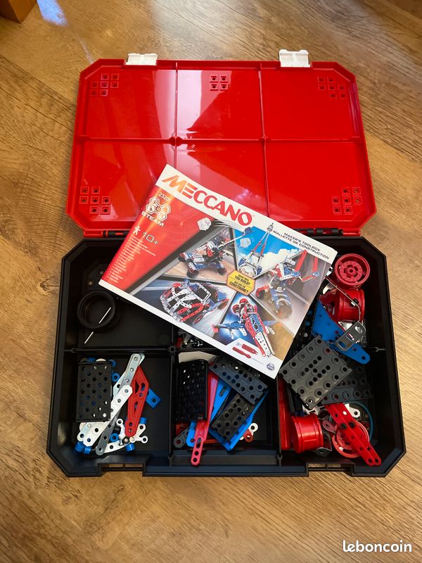 Boîte De Mécanismes Meccano Série Rouge Et Bleu - Occasion