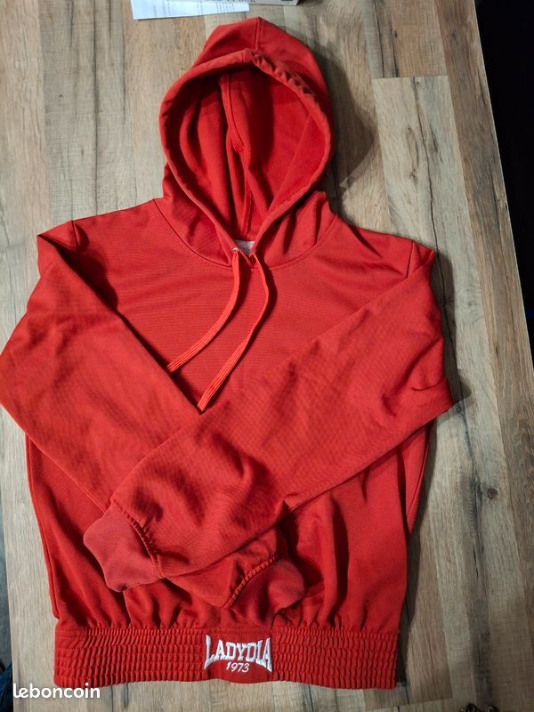 Sweat à Capuche Femme Affliction - Rouge/marron, Taille S, Année 2000, Style Grunge