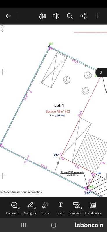 Terrain 420 m² · à Lavernose-Lacasse · 65 000 €
