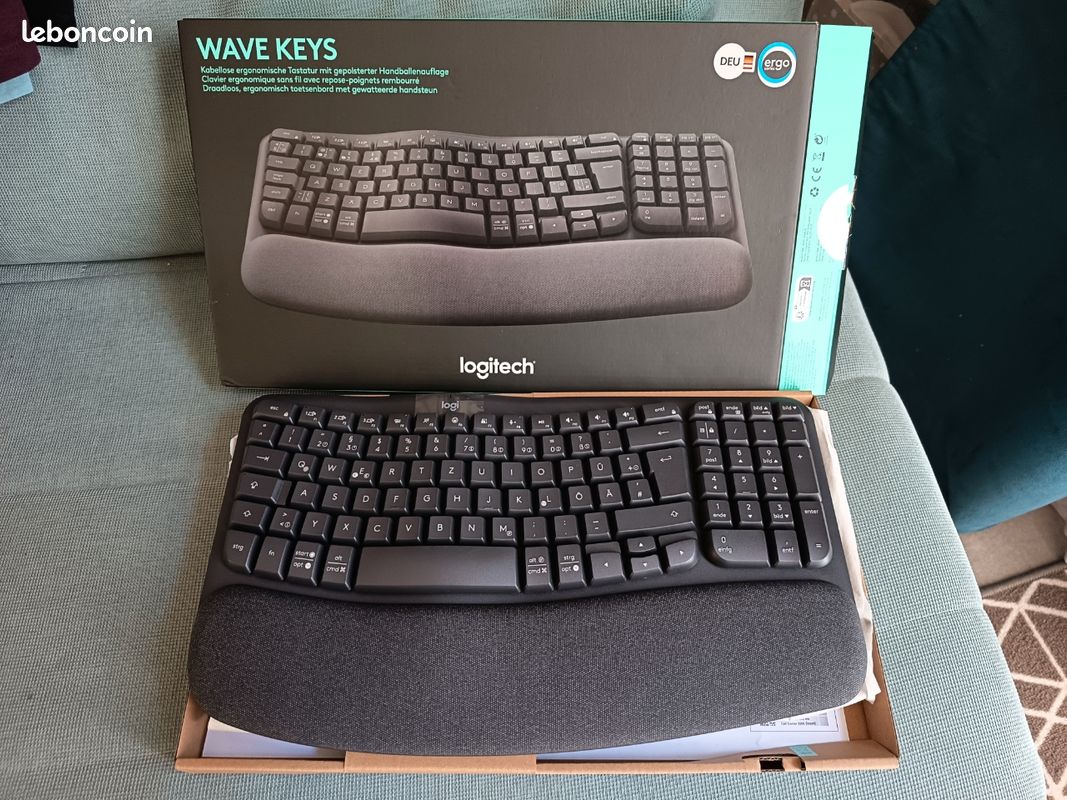 Logitech Clavier Ergonomique Clavier Ergonomique Sans Fil Azerty