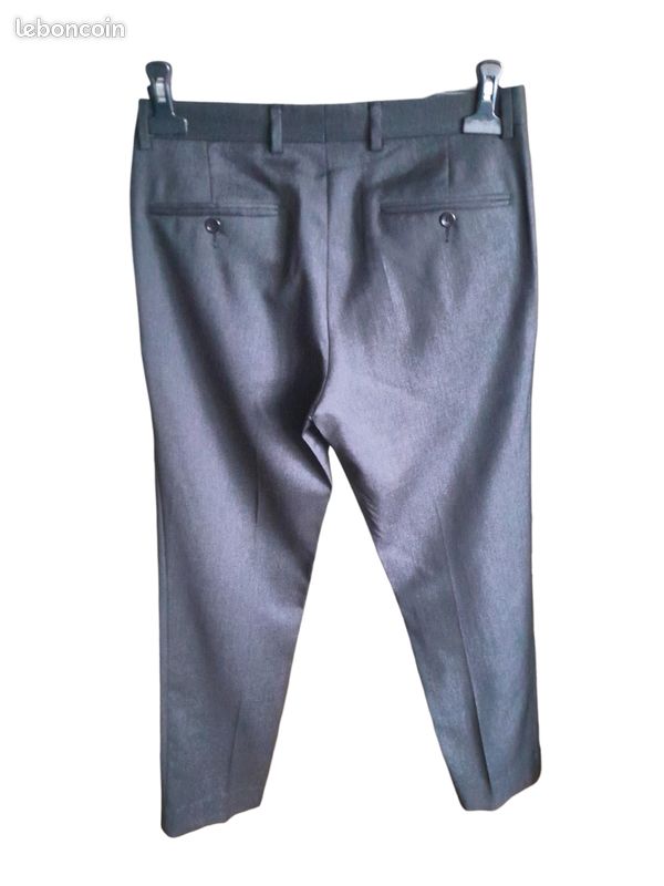 Pantalon tailleur femme cigarette noir en 100% laine vierge – Taille 40 – Excellent état (image 7)