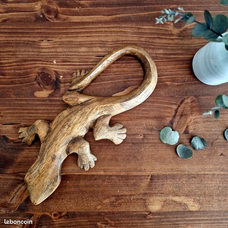 Décoration Murale Ou De Jardin - Lézard/Gecko En Fonte - Style Salamandre