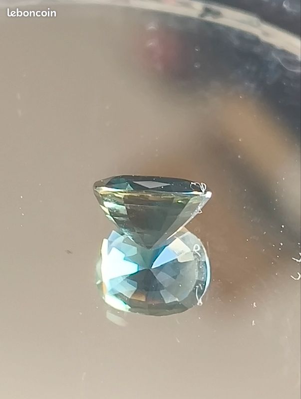 Saphir Vert-bleu Naturel Non Chauffé 1,38 Ct - Forme Ovale 7,7x6 Mm - Qualité Superbe
