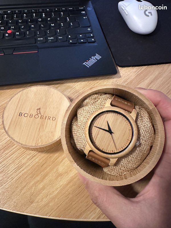 Bobo bird montre en bamboo (image 1)
