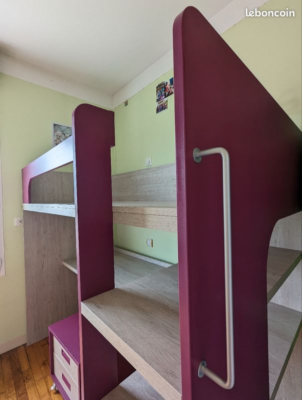Lit en hauteur avec bureau (image 3)