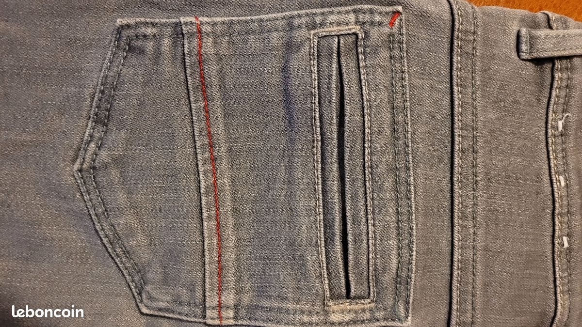Jean skinny gris 10ans 140cm OKAIDI (image 4)