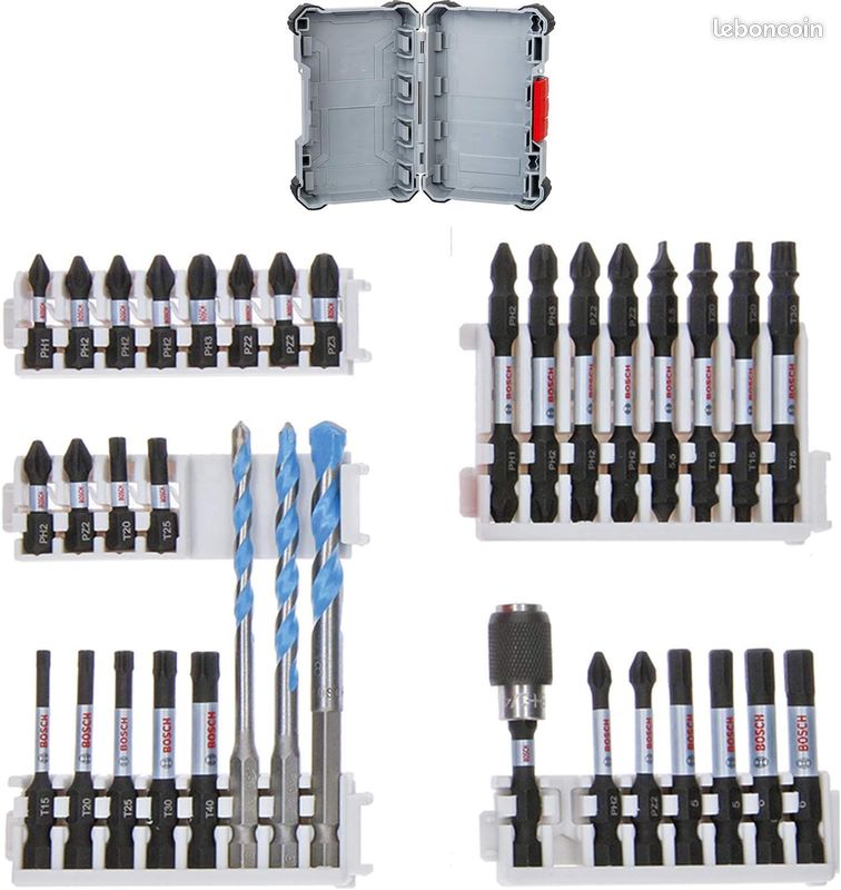 BOS Kit d'embouts de tournevis 35 pièces (Pick and Click, accessoires pour visseuse à percussion, avec embouts et porte-embouts universels) - Amazon Edition (image 3)