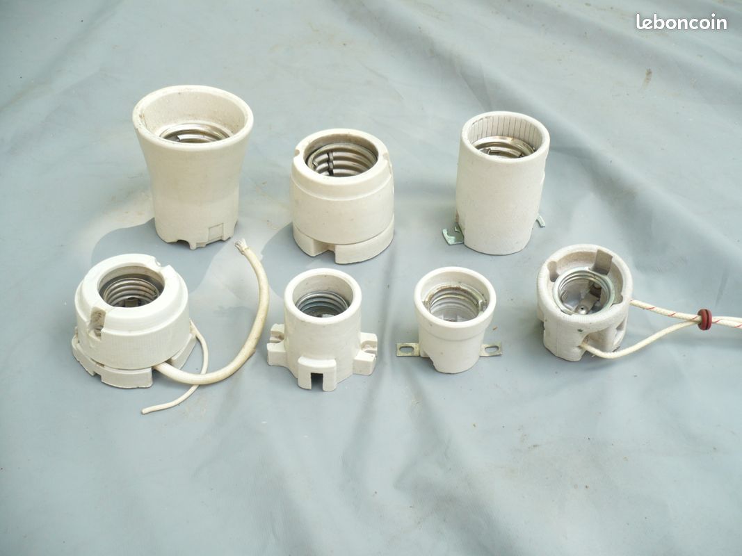 Douilles en porcelaine type E27 et E40 (image 1)