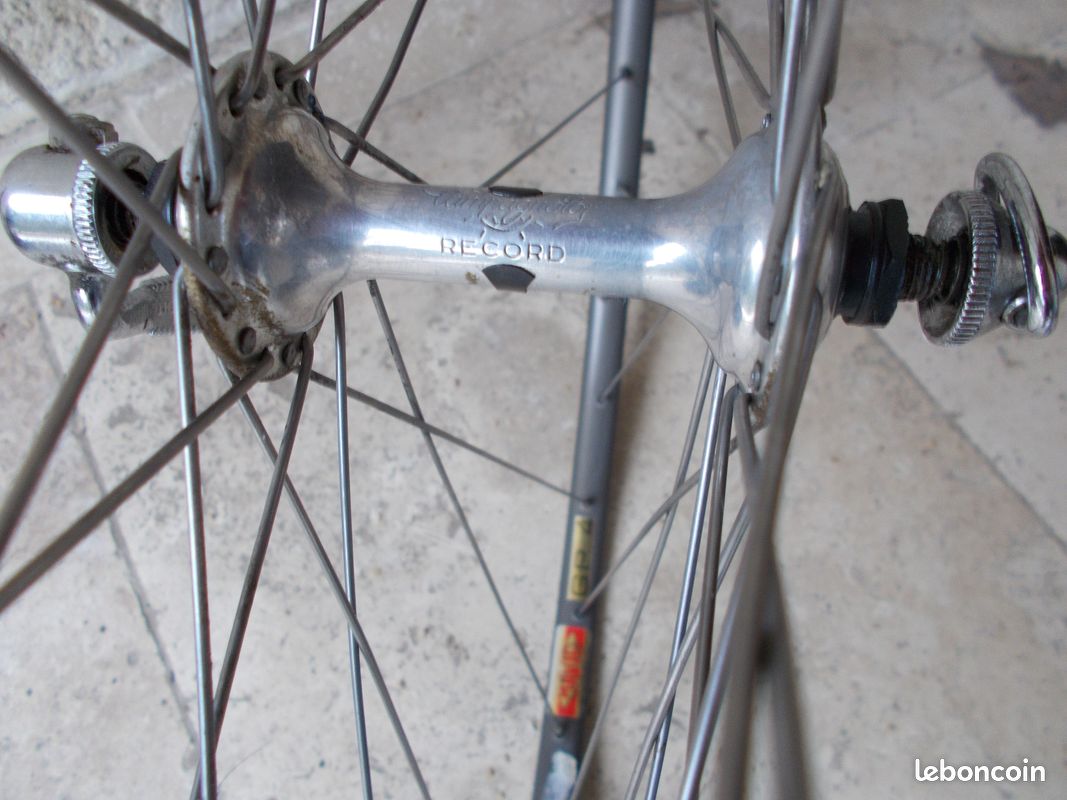 Roue De Piste Campagnolo Super Record - Jante Mavic Gel 280, Moyeu Pista, Tubulaire GP4 - Taille 700C, Pour Vélo De Piste