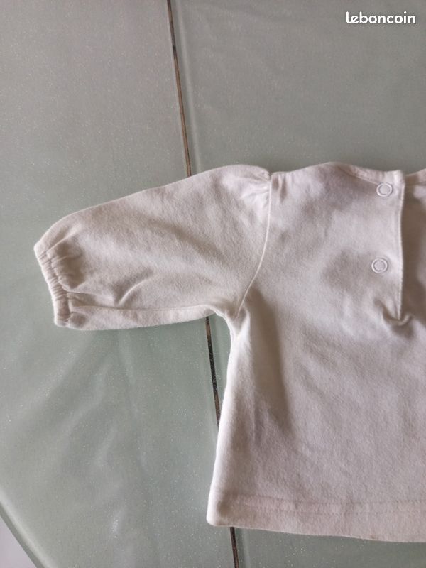 Haut ml blanc Petit Kimbaloo 0 Mois (mae1) (image 12)