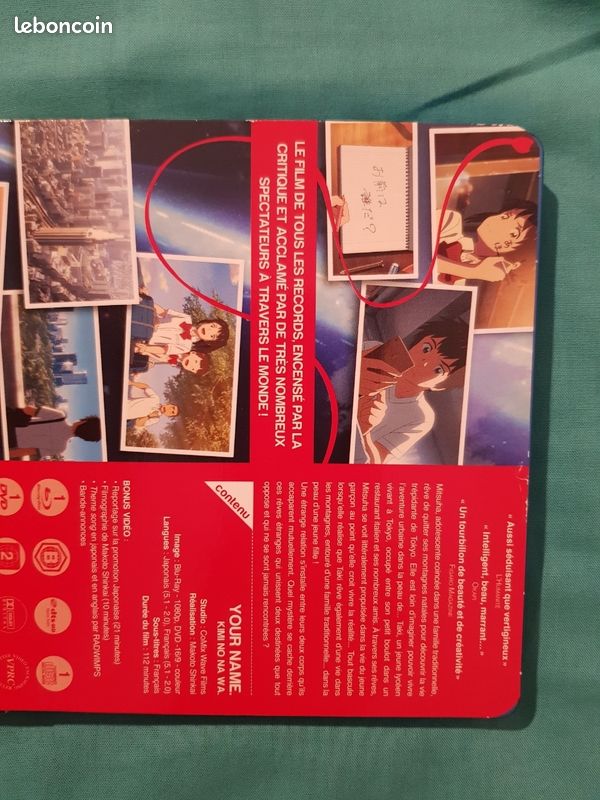 Your Name Steelbook bluray + dvd + cd ost edition FR (image 4)
