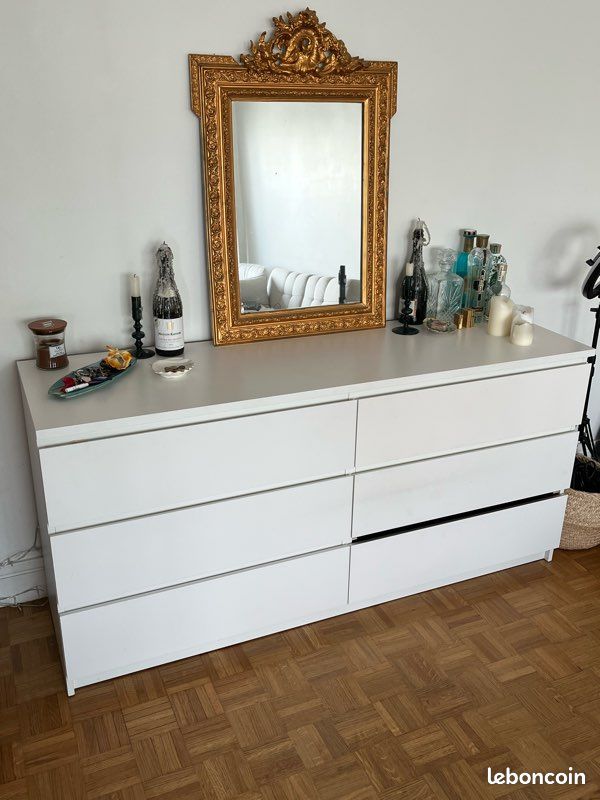 Buffet blanc 6 tiroirs (image 2)