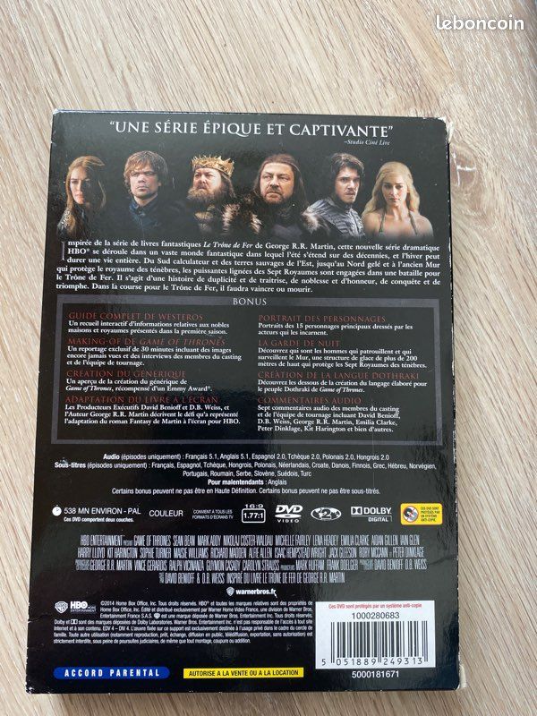 DVD game of thrones (image 3)