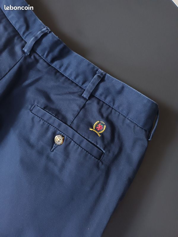 Pantalon chino Tommy hilfiger bleu marine - Taille S (coupe large) - vintage (image 8)