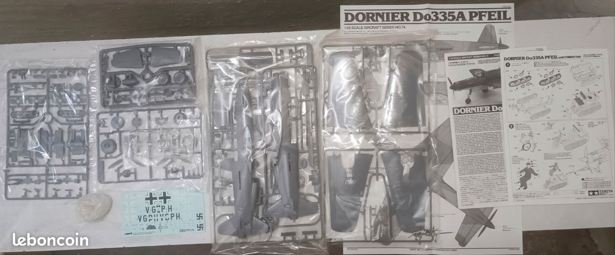 1/48 DORNIER Do335A PFIER avec kettenkraftrad TAMIYA Item 89584 (image 1)