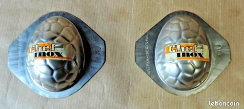 Ancien Moule a chocolat 2 Parties N°60 Chef Inox motif : Oeuf (image 1)