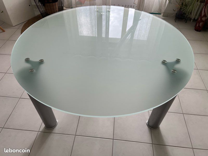 Table ronde plateau en verre (image 3)