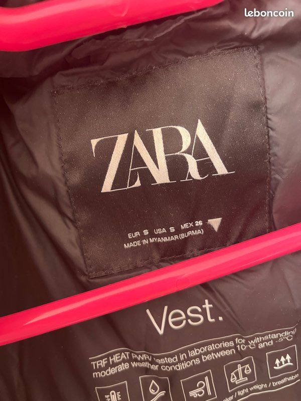 Veste noir Zara sans manche (image 3)