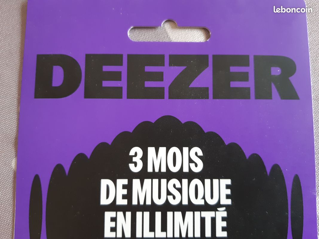 Carte abonnement Deezer 3 mois (image 1)