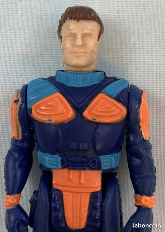 Vtg M.A.S.K CALHOUN BURNS action figure original Kenner Raven driver pilot B