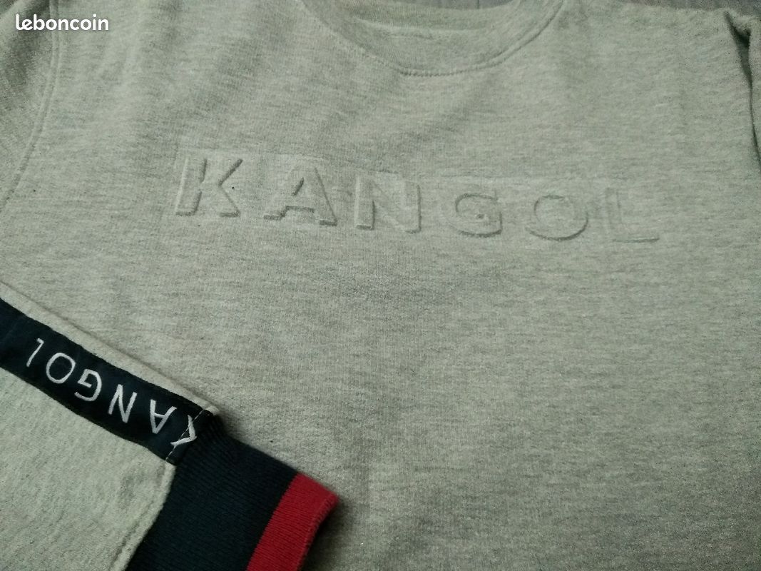 Sweat KANGOL homme gris sport (image 2)
