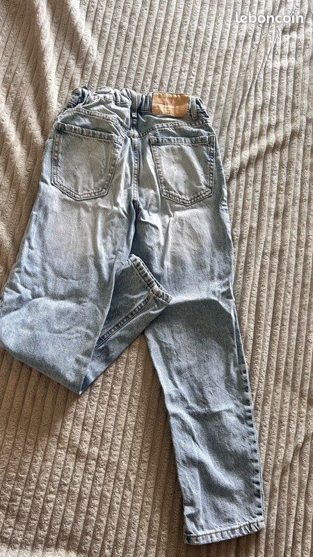 Jean Denim Clair Coupe "Dad/Mom" Vintage pour Enfant - Pointure 10ans (image 4)