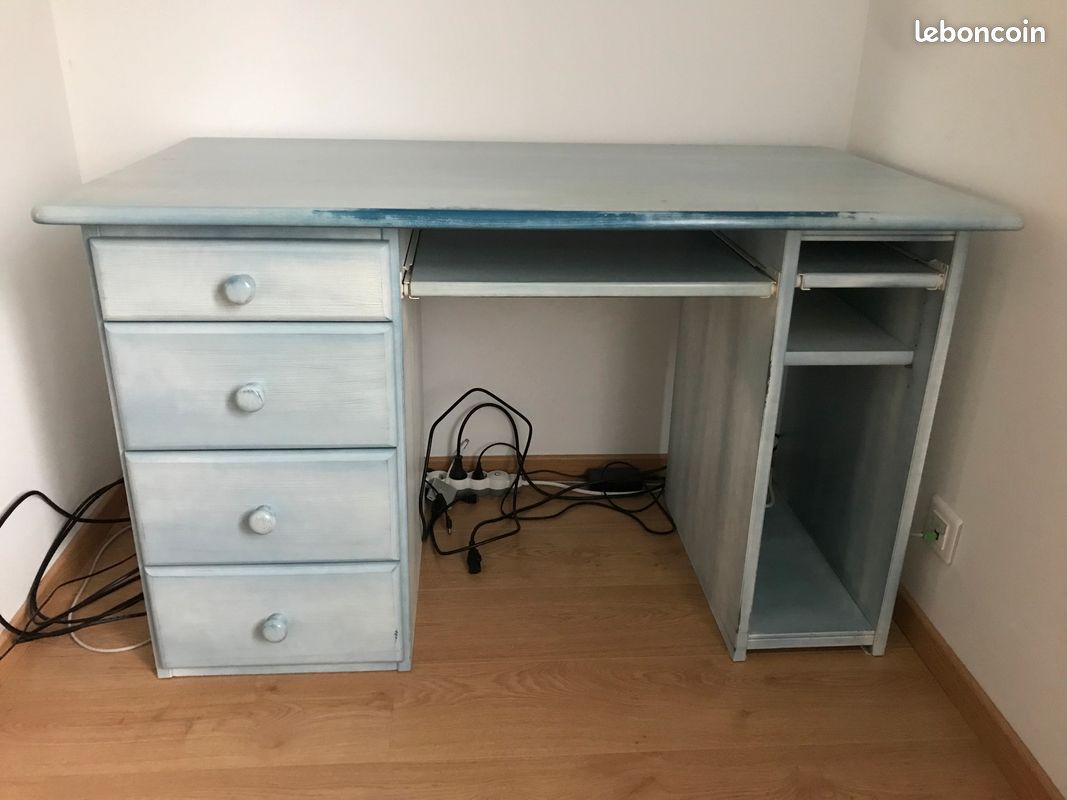 BUREAU PIN MASSIF sans noeud (image 3)