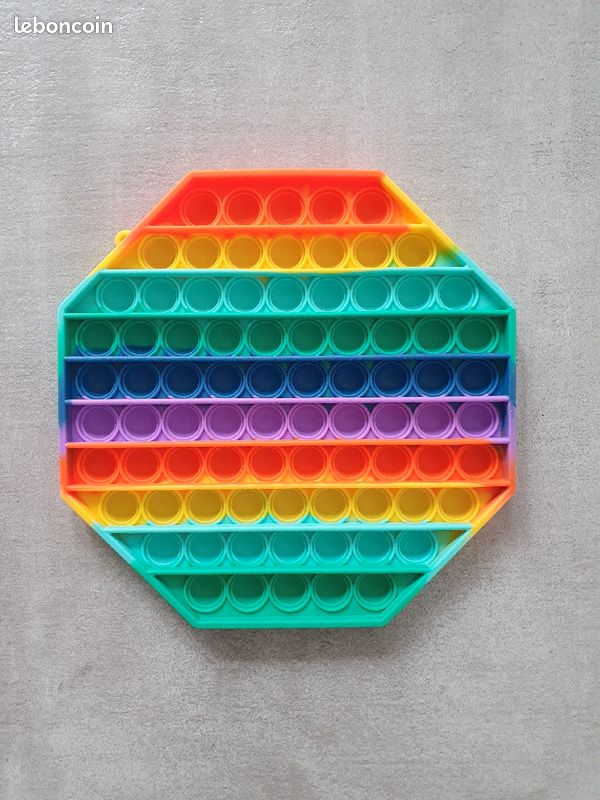 Pop it octogonale géant fidget toys multicolor (image 2)