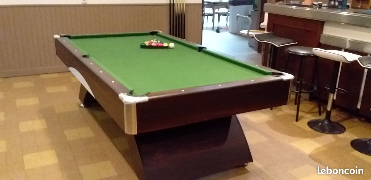 Billard Américain Neuf Snooker 8FT vert 250cm (image 1)